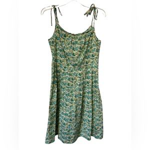 Ann Taylor Loft Floral MIDI Sundress with tie straps.  Size 2